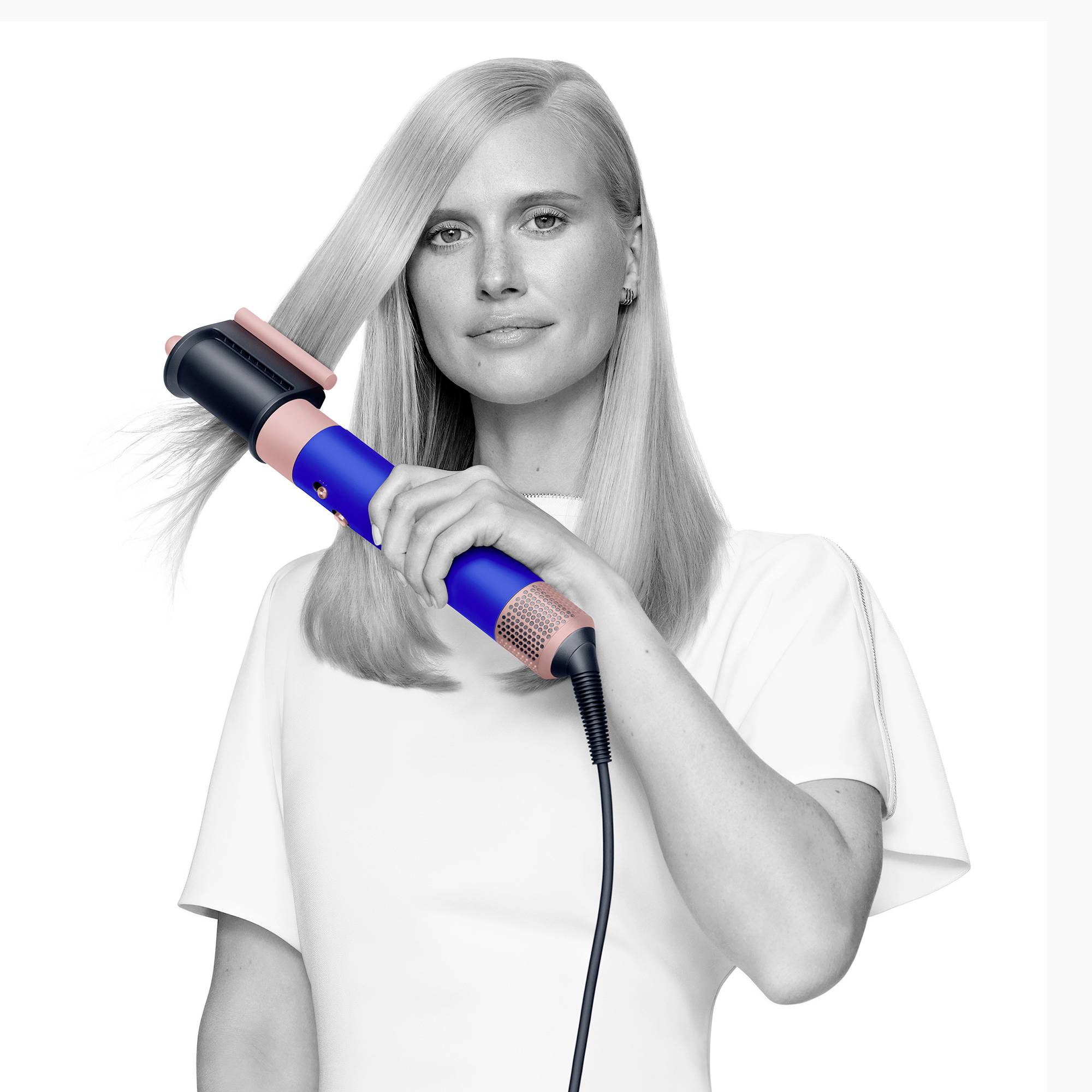 dyson Airwrap Complete Long Gifting Edit Blue Lockenstab Schwarz mit Lockenfunktion