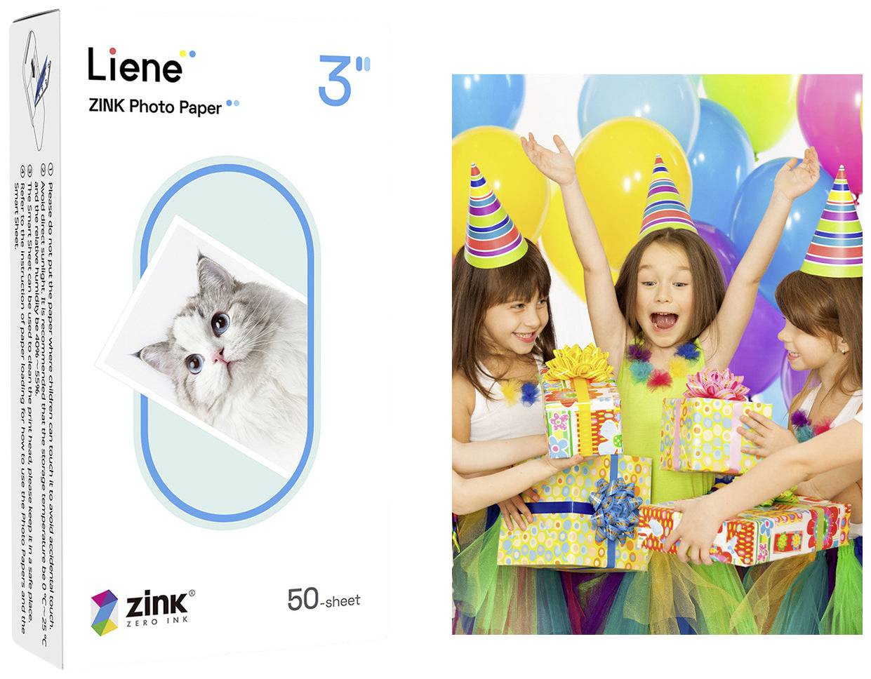 Liene Pearl Series KW001-65028 Fotopapier 50 x 76mm 50 Blatt Selbstklebend, Wiederablösbar