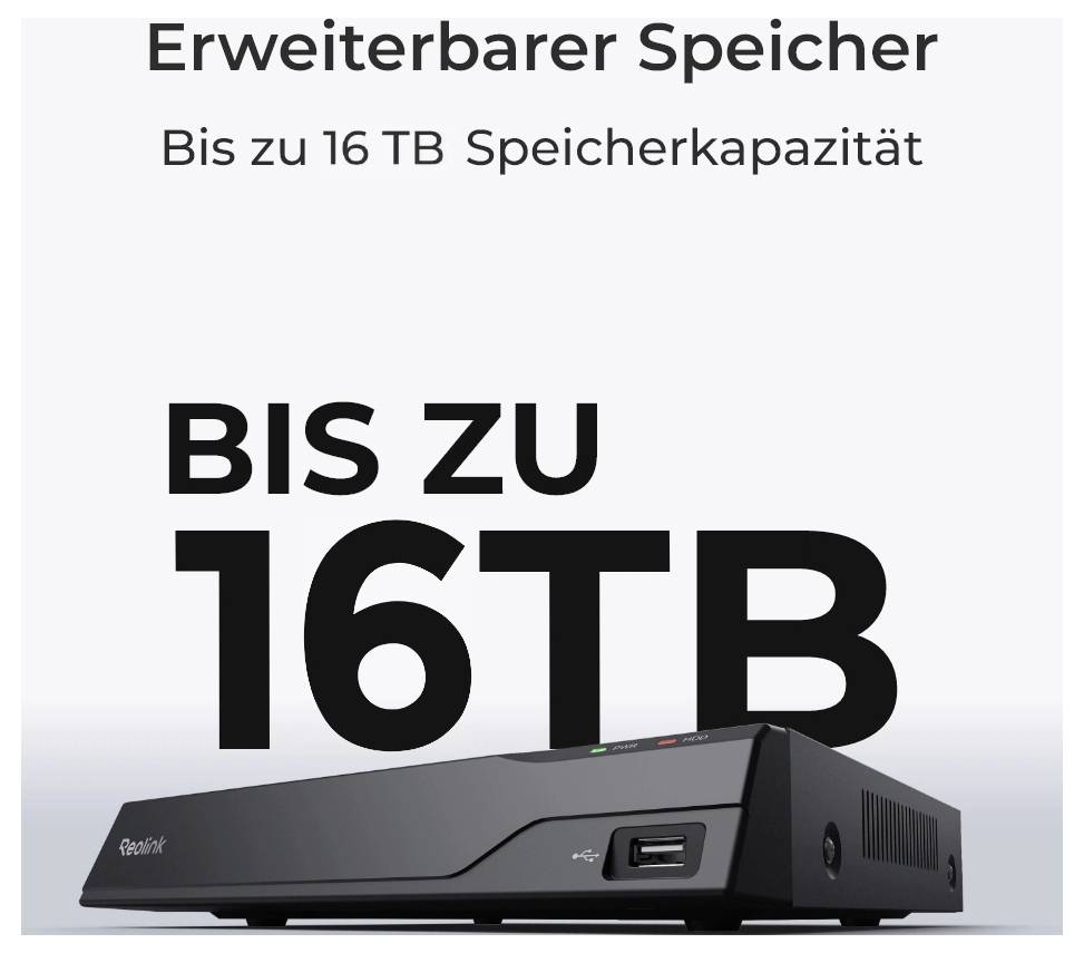 Erweiterbarer SpeicherBis zu 16 TB Speicherkapazität