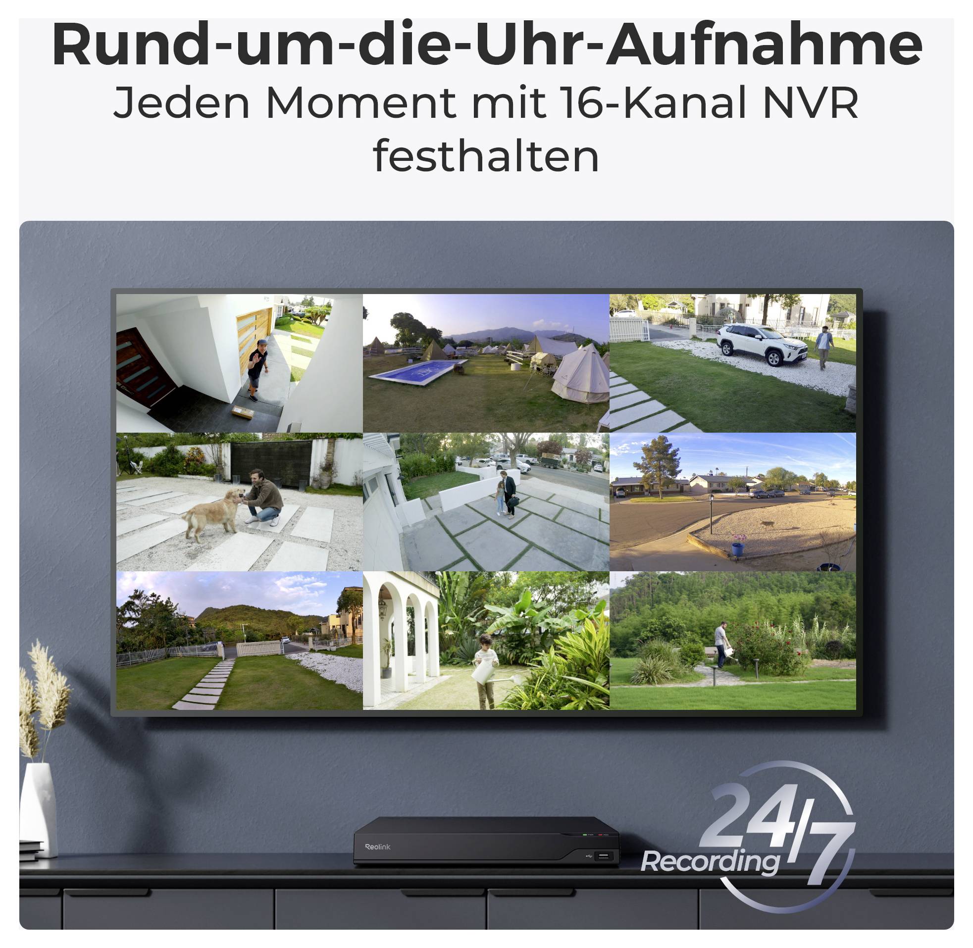 Reolink NVS16 16-Kanal Netzwerk-Videorecorder