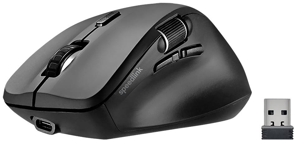 SpeedLink LIBERA Maus Bluetooth®, Funk Optisch Schwarz 5 Tasten 1000 dpi, 1600 dpi, 2400 dpi, 3200