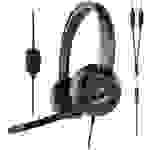 SpeedLink METIS On Ear Headset kabelgebunden Stereo Schwarz Headset, Lautstärkeregelung, Mikrofon-Stummschaltung