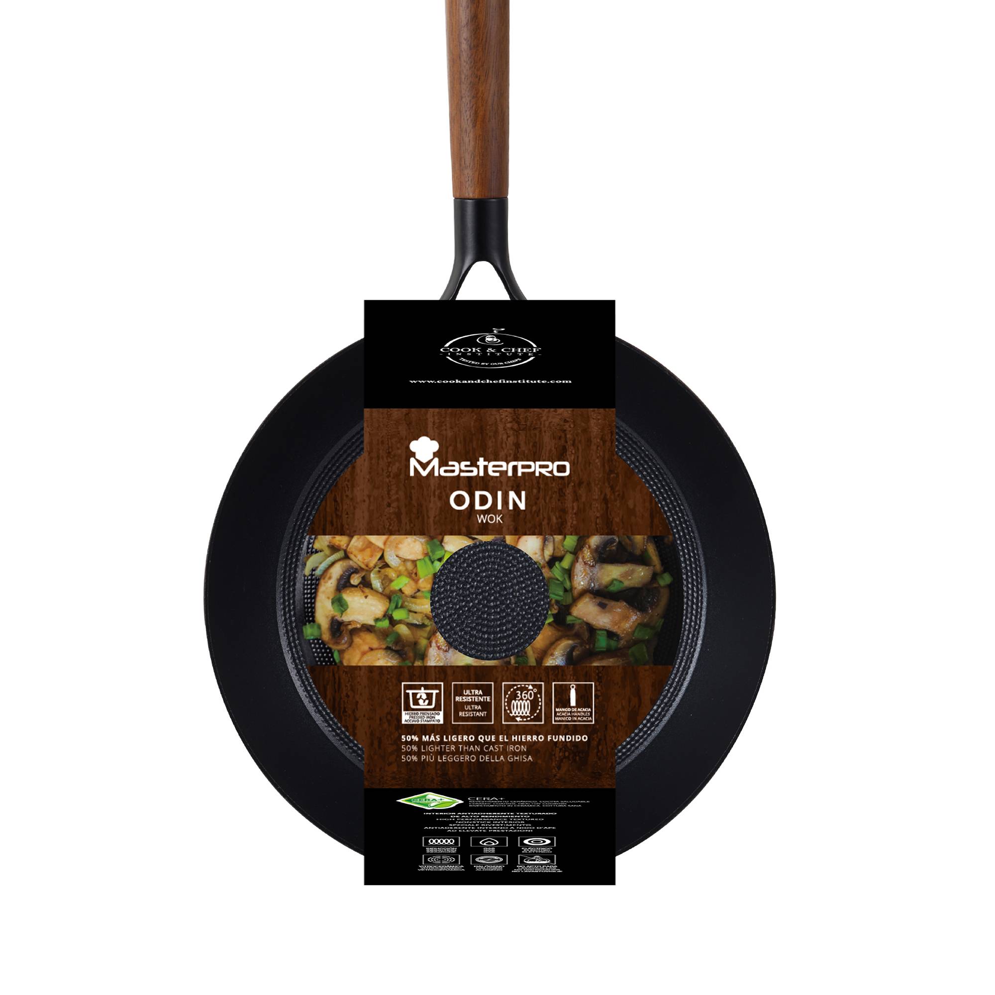 MasterPRO Odin Grillplatte Rund Antihaftbeschichtung Grill-Fläche (Durchmesser)=280 mm Schwarz