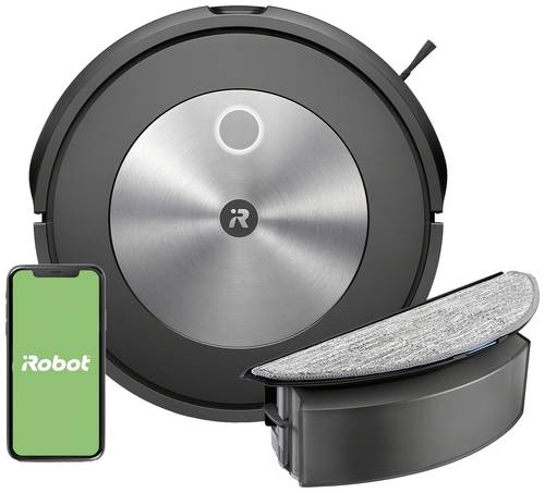 IRobot Roomba Combo J5178 Saug-und Wischroboter Graphit Sprachgesteuert, App gesteuert, kompatibel m