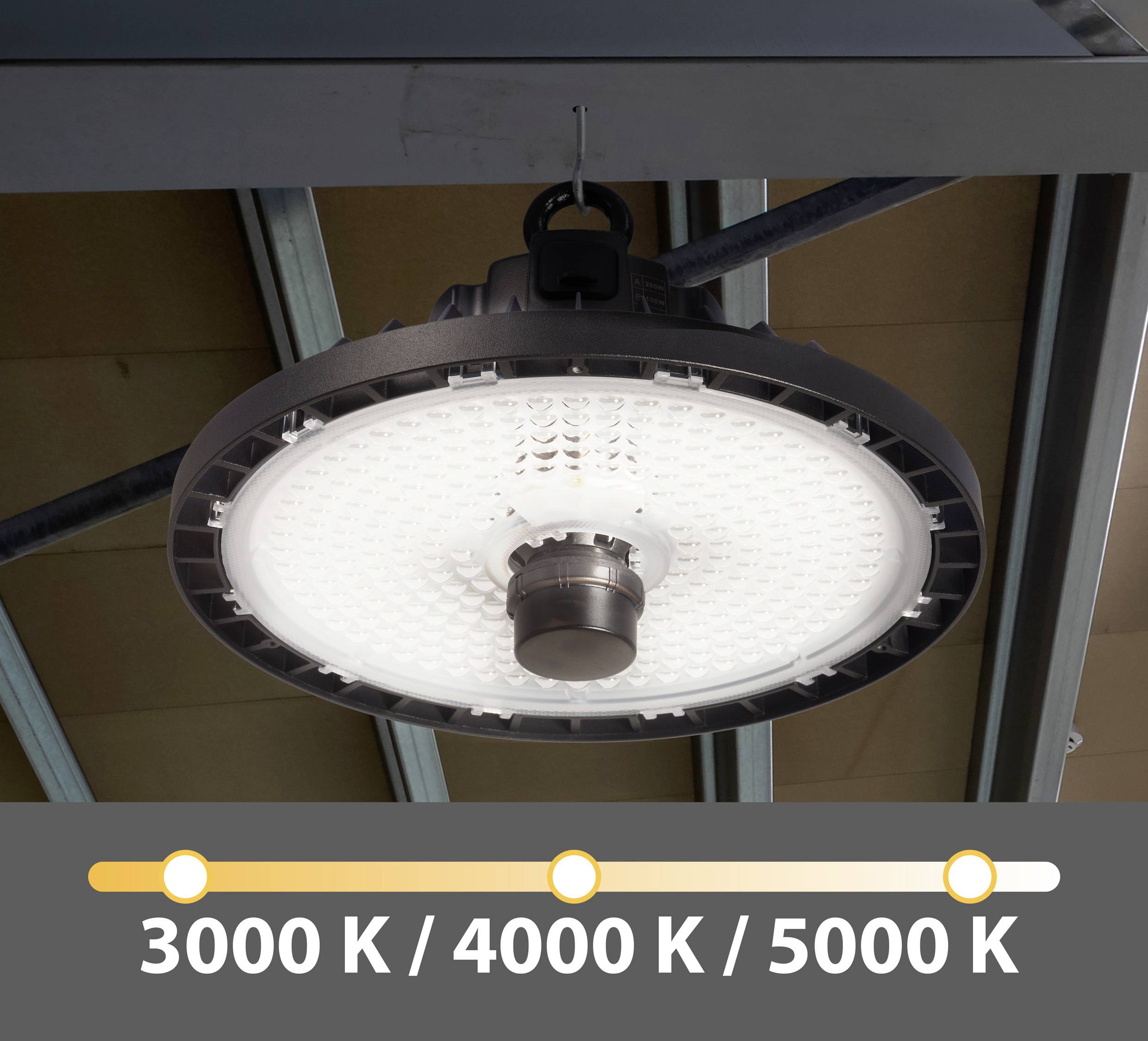 Sygonix SY-6249488 LED-Hallenstrahler EEK: B (A - G) LED LED 200W Schwarz