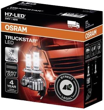Osram Automotive 64215DWTS-2HFB LED Leuchtmittel Truckstar H7 16W 24V