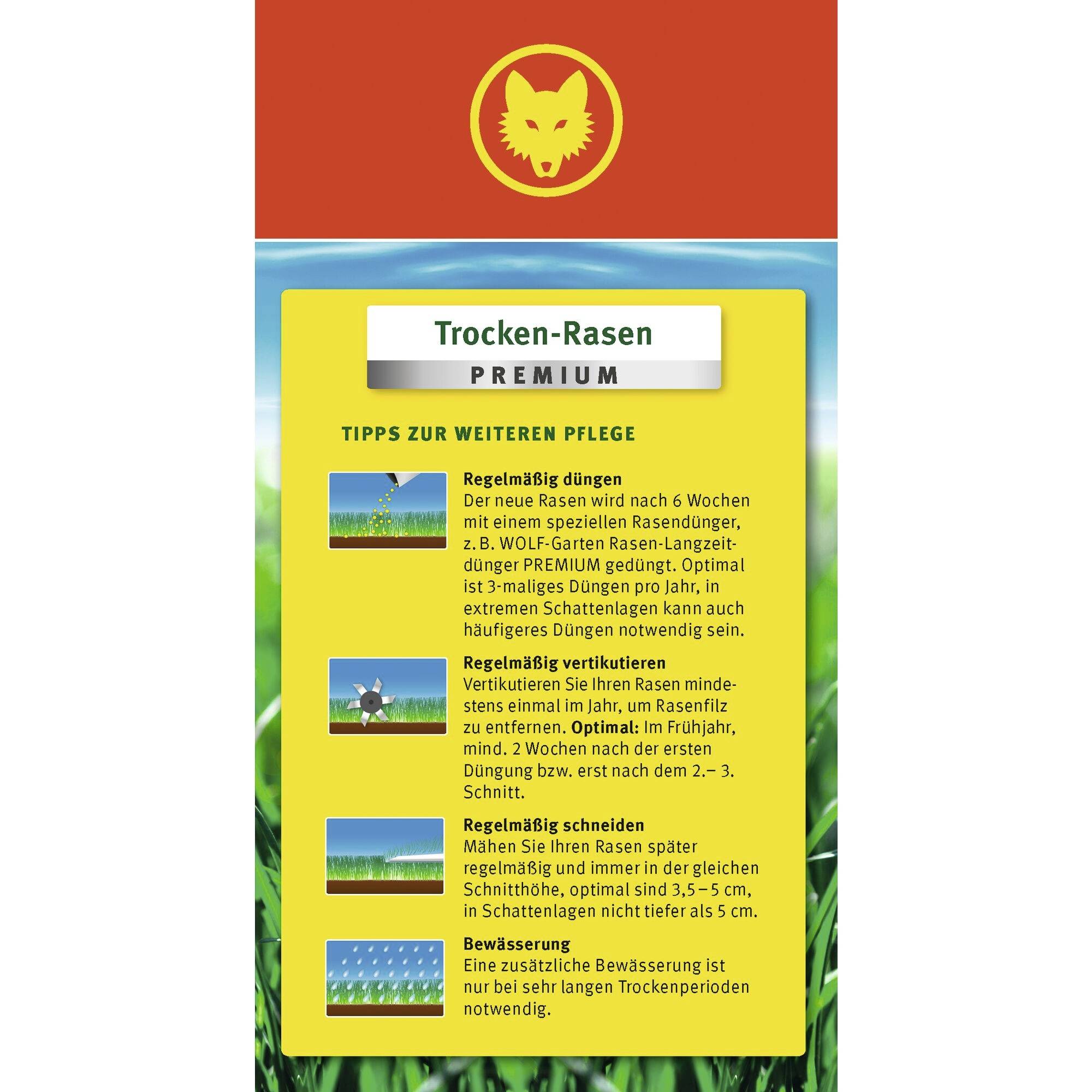 WOLF-Garten 3824630 Trockenrasen-Premium L-TP 50 1St.