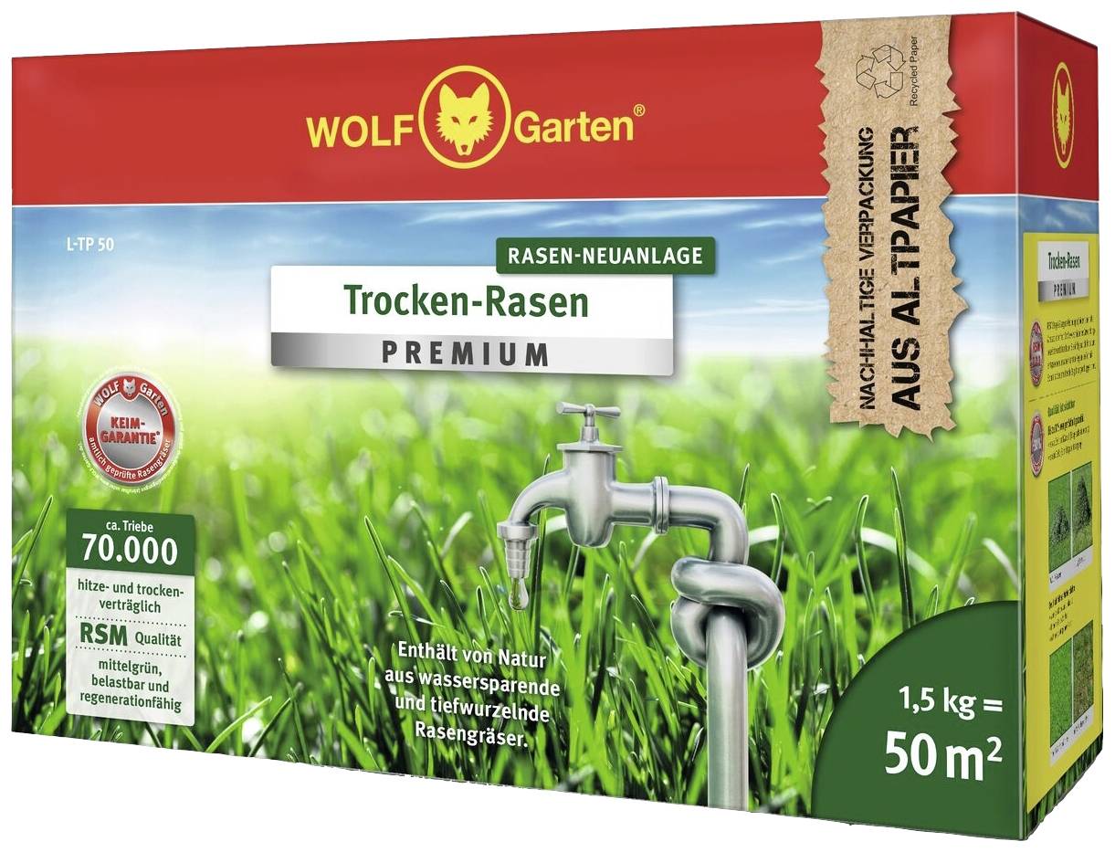 WOLF-Garten 3824630 Trockenrasen-Premium L-TP 50 1St.