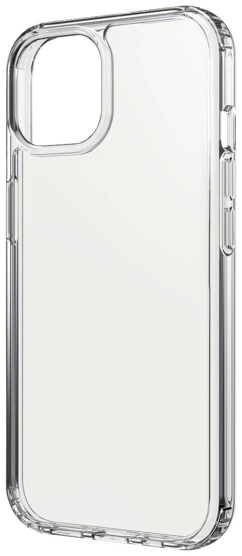 Durchsichtige Handyhülle aus Kunststoff, rechteckig, mit Aussparung für Kamera. Schützend und schlicht im Design.