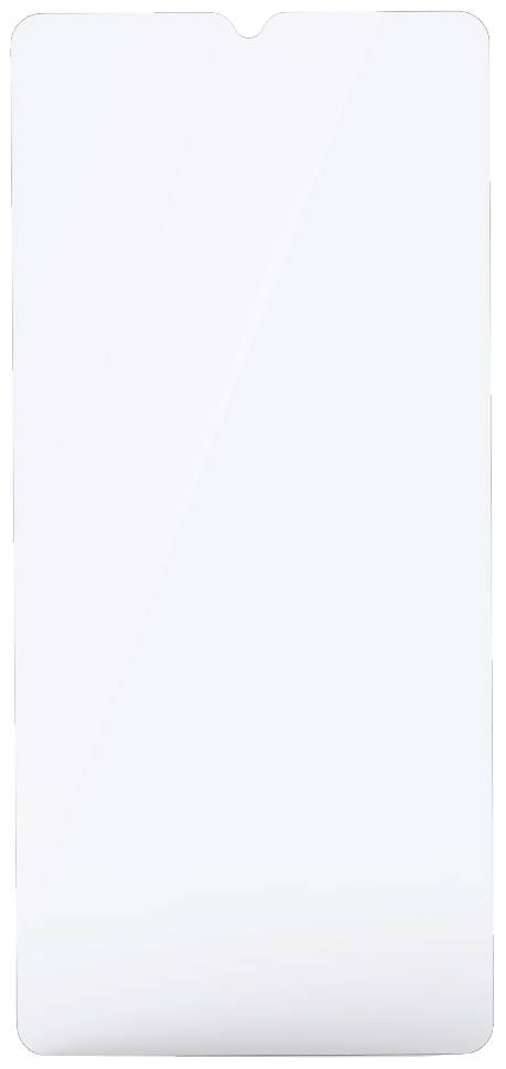 Weiße, leere Smartphone-Attrappe mit V-Aussparung oben auf dem Bildschirm.