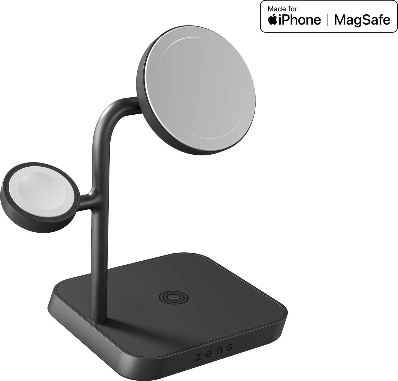 ZENS Induktions-Ladegerät Aluminium Series 4 in 1 Wireless MagSafe Charger ZEAPDC01/00 Schwarz