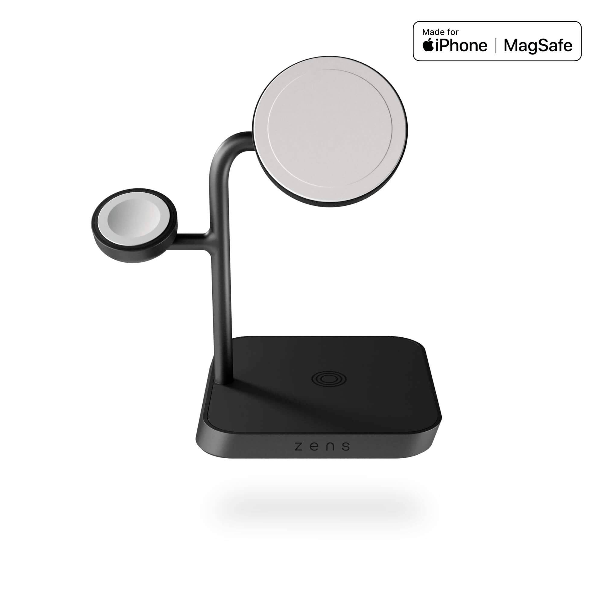 ZENS Induktions-Ladegerät Aluminium Series 4 in 1 Wireless MagSafe Charger ZEAPDC01/00 Schwarz