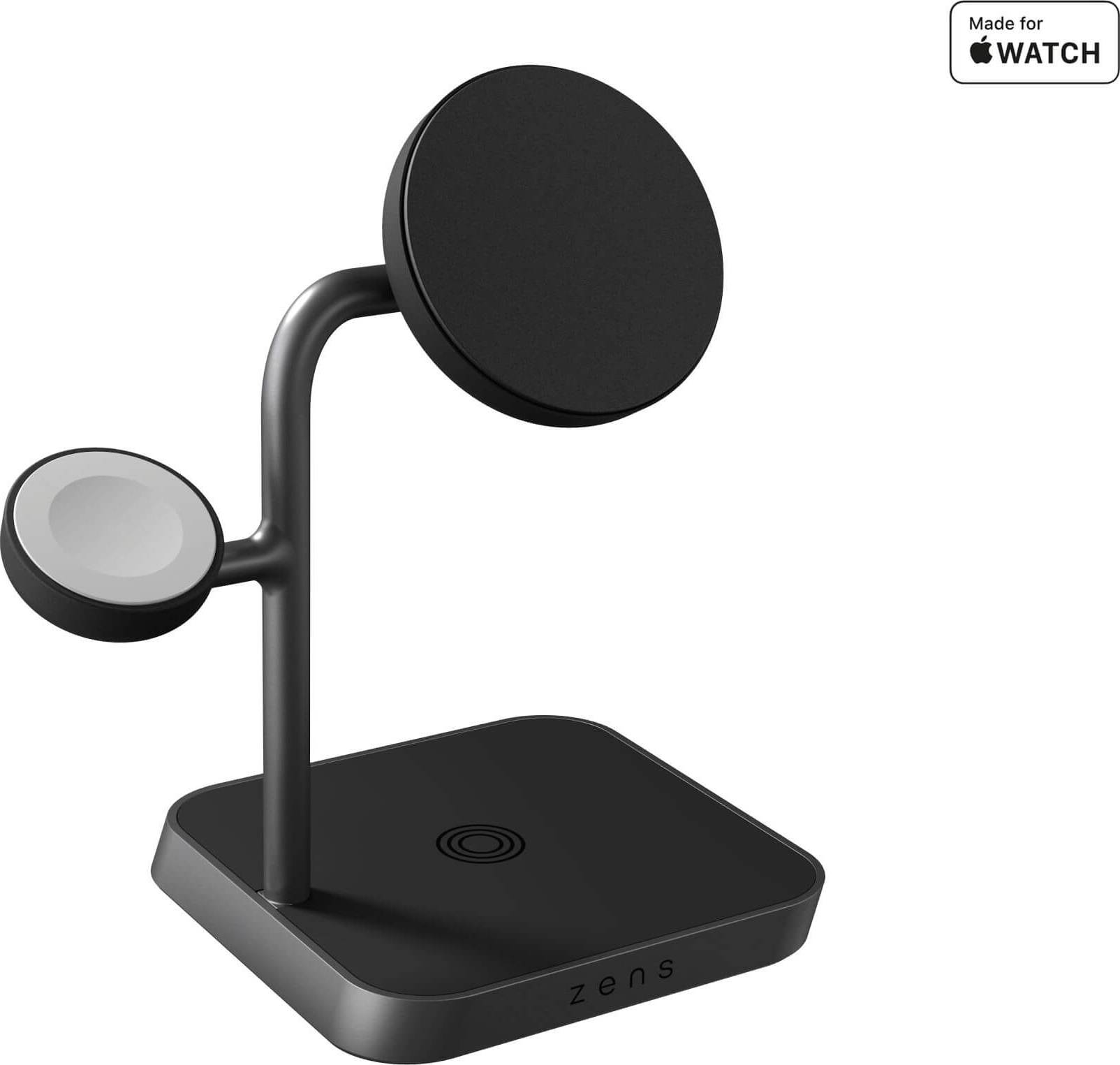 ZENS Induktions-Ladegerät Aluminium Series 3 in 1 Magnetic Wireless Office Charger Pro 3 ZEDC25B/00 Schwarz