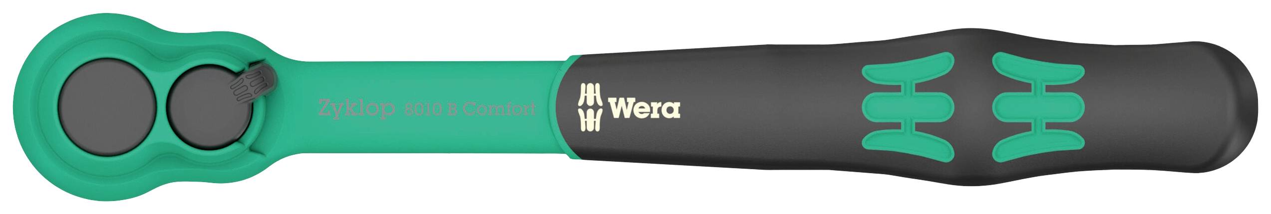 Ein grüner und schwarzer Schraubendreher mit ergonomischem Griff, auf dem 'Wera' steht, vor einem neutralen Hintergrund.