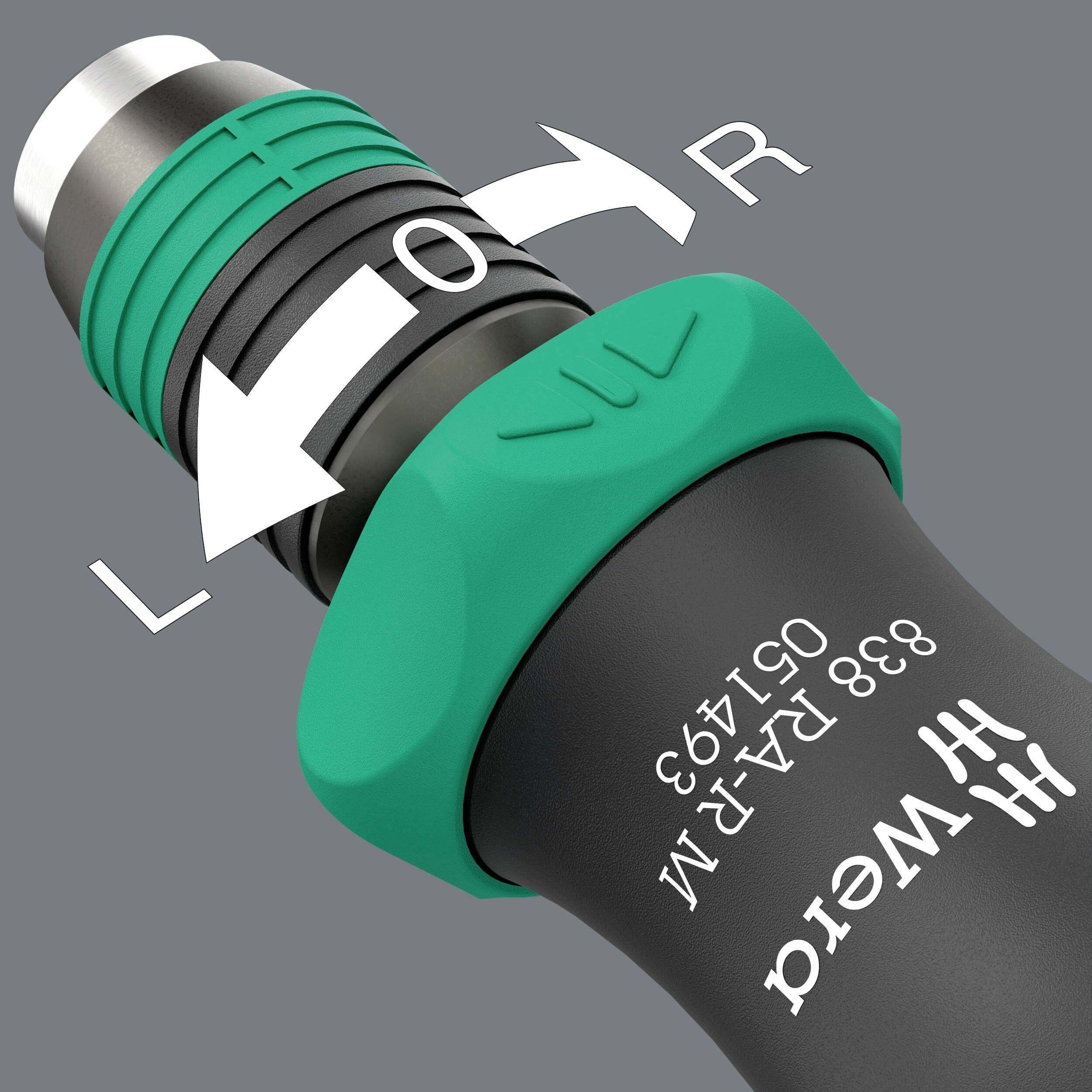 Wera 838 RA-R M Werkstatt Bit-Schraubendreher 1/4" (6.3 mm) 25.50 mm