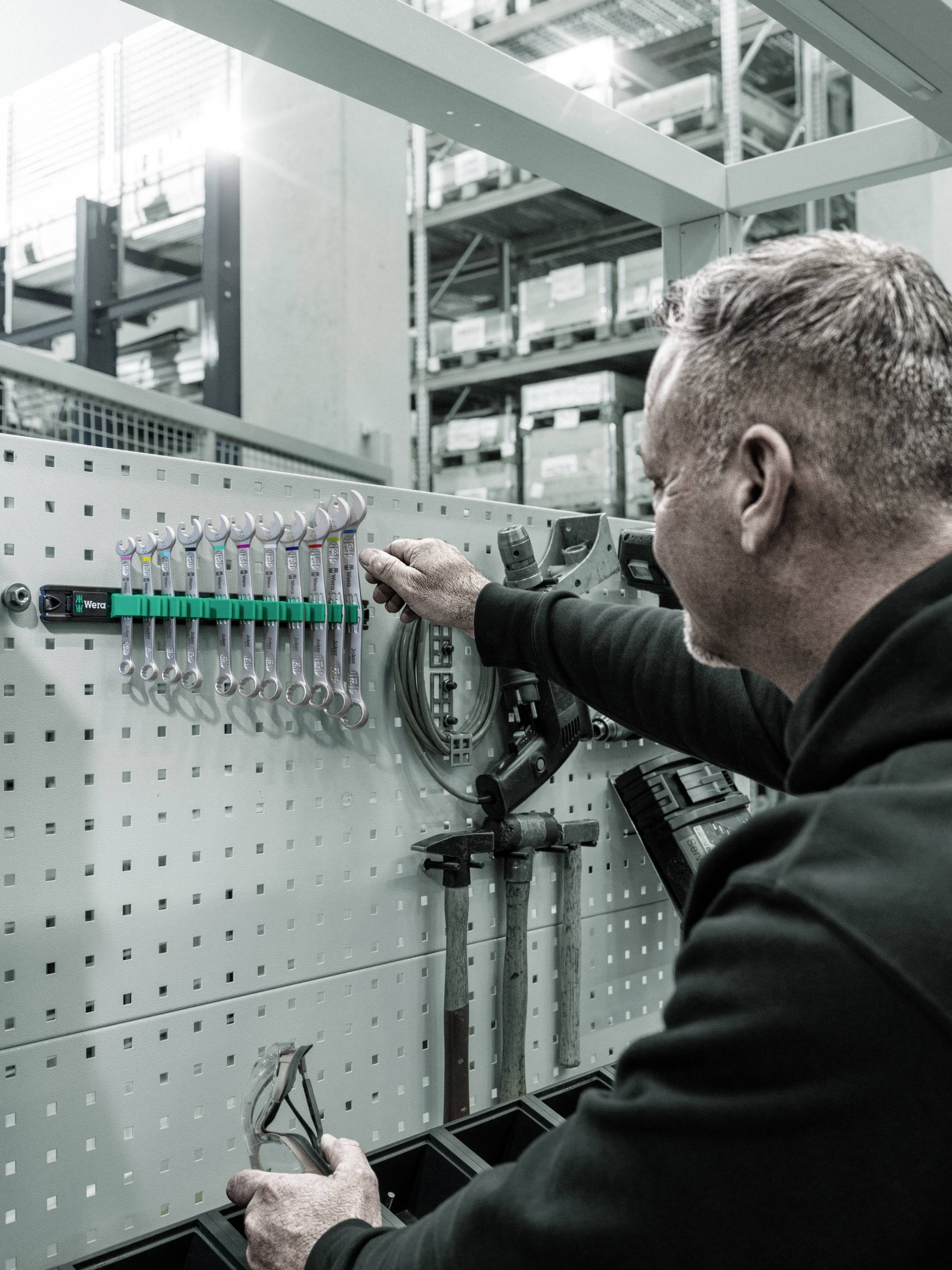 Wera 05020014001 9630 Magnetleiste 6000 Joker 1 Maul-Ringratschenschlüssel-Satz 11teilig Schlüsselweite (Metrisch) 8 - 19 mm