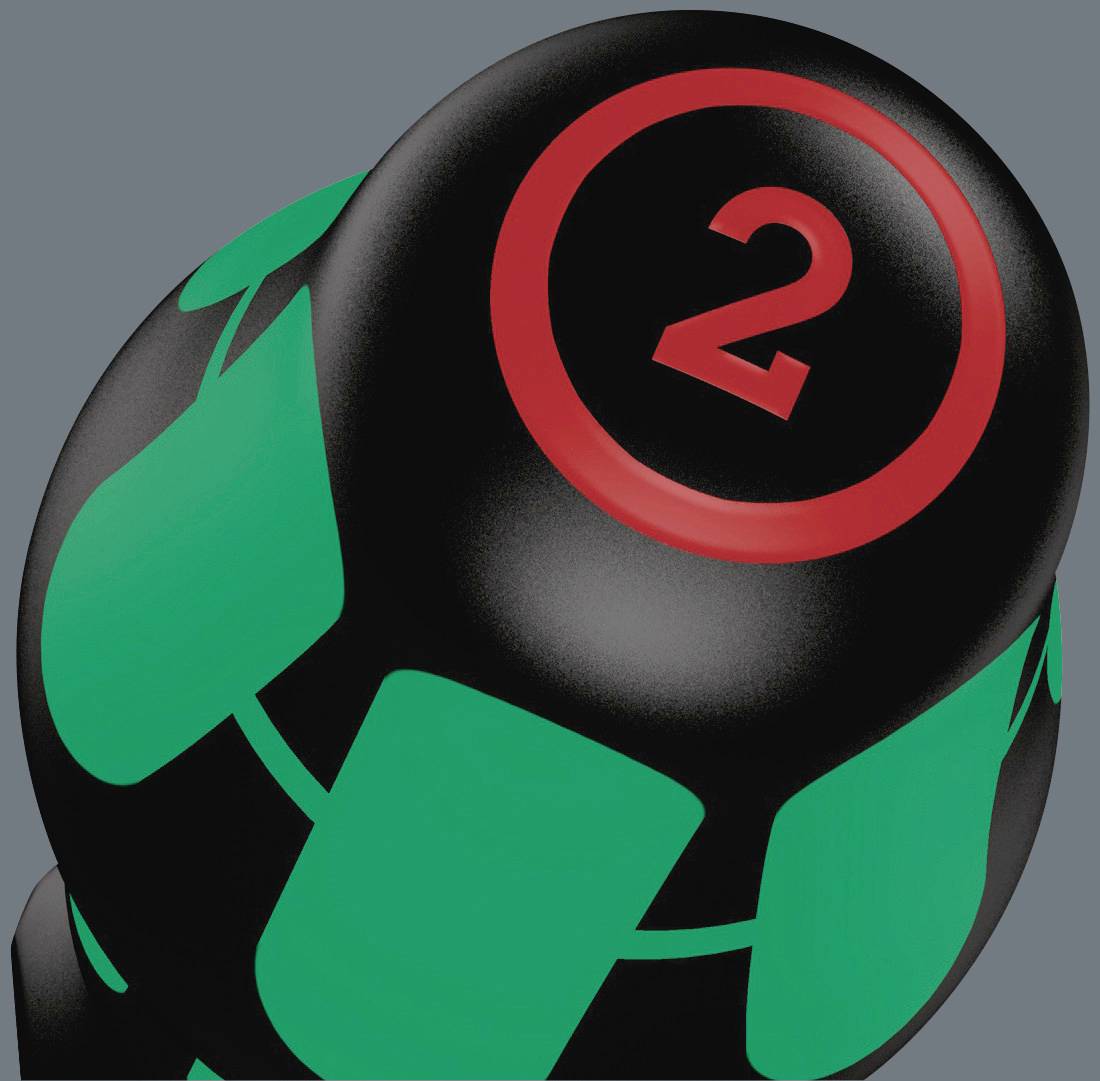 Wera 9650 Magnetleiste Kraftform Schraubendreher-Satz Werkstatt Schraubendreher-Set 9teilig Kreuzschlitz Phillips, Kreuzschlitz Pozidriv, TORX