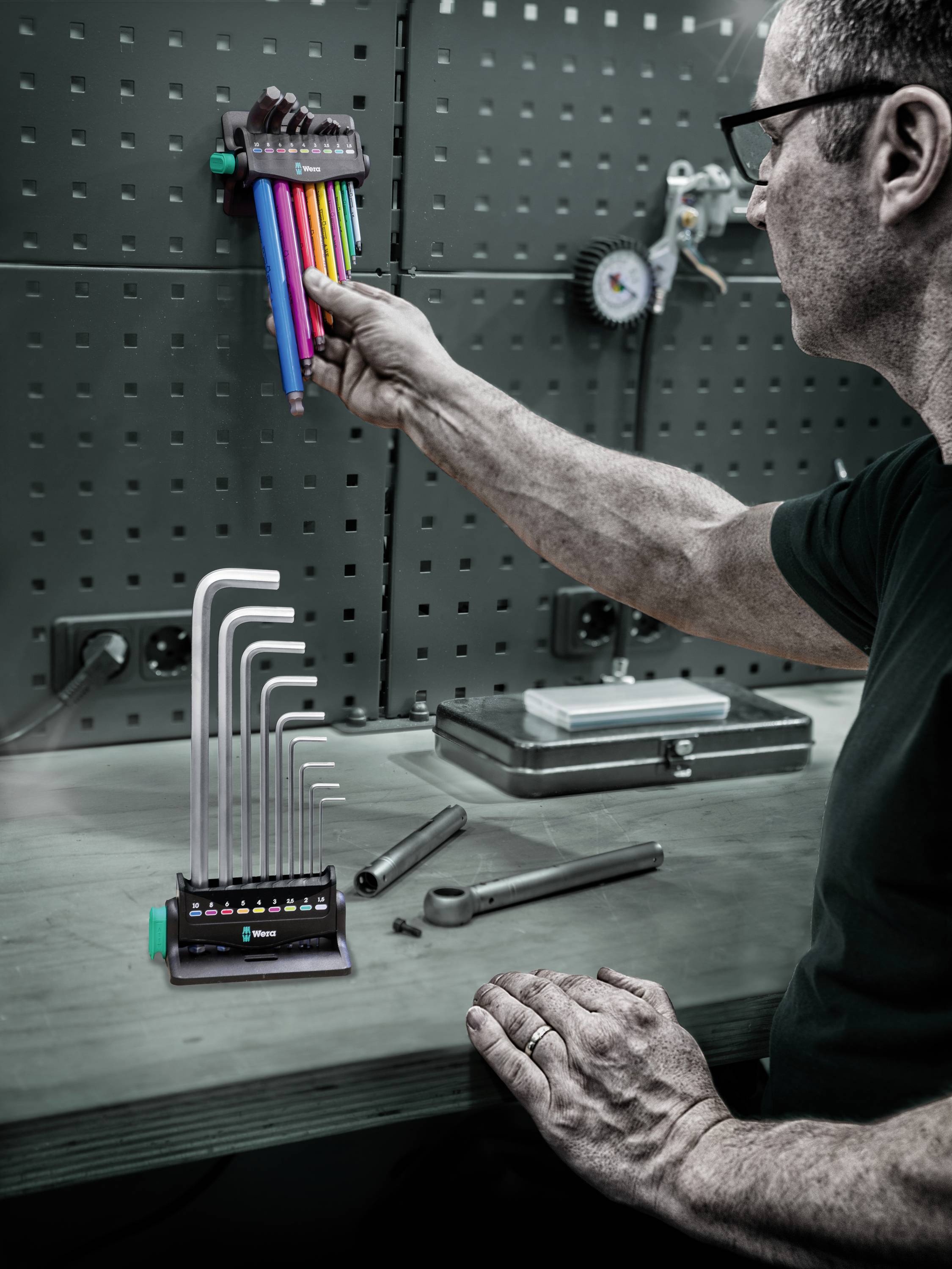 Wera 950/9 Hex-Plus 8 Innen-Sechskant Winkelschraubendreher-Set 9teilig