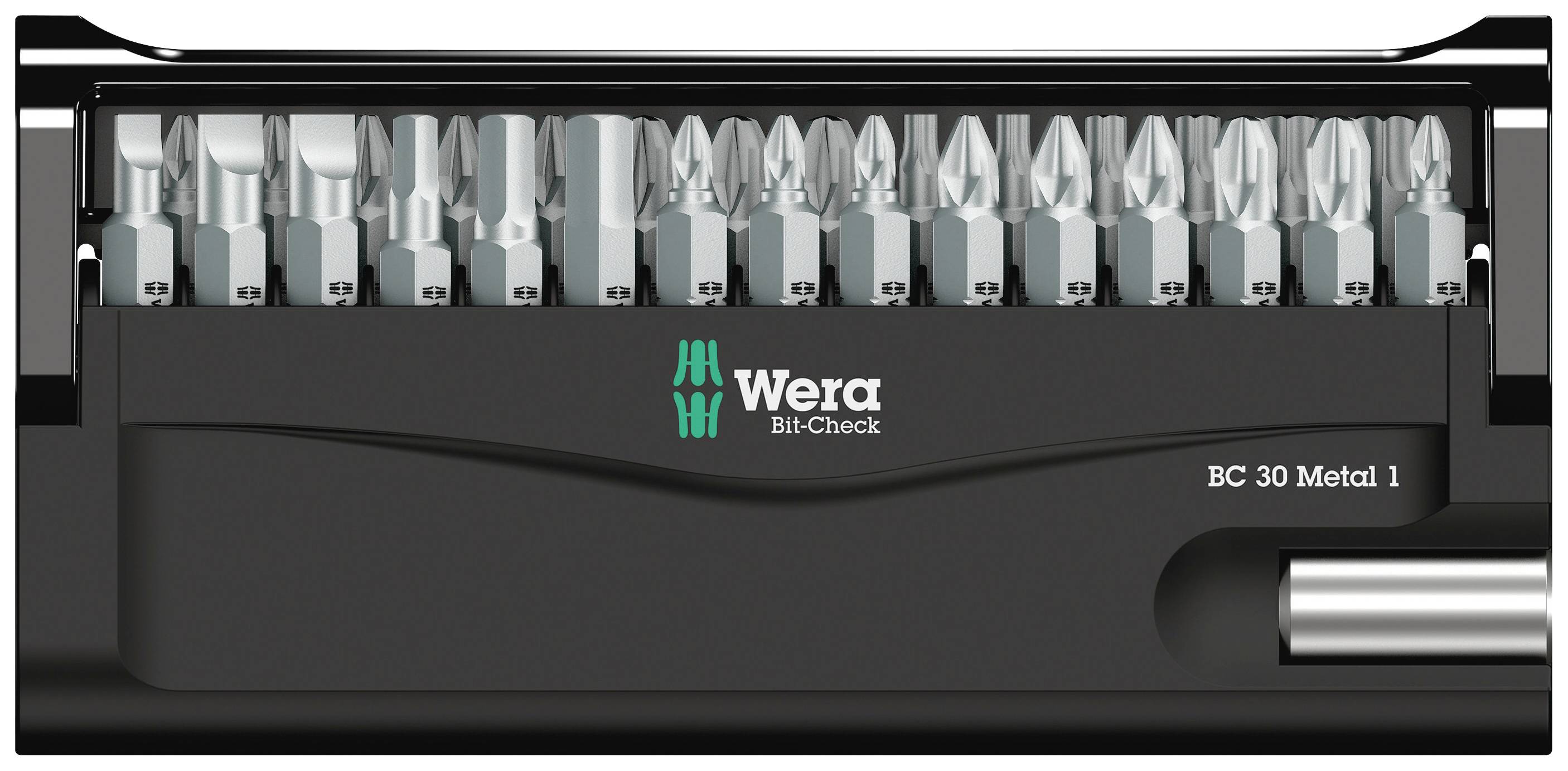 Wera Bit-Check 30 Metal 1 SB 05057440001 Bit-Set 30teilig Kreuzschlitz Phillips, Kreuzschlitz Pozidriv, TORX, Schlitz