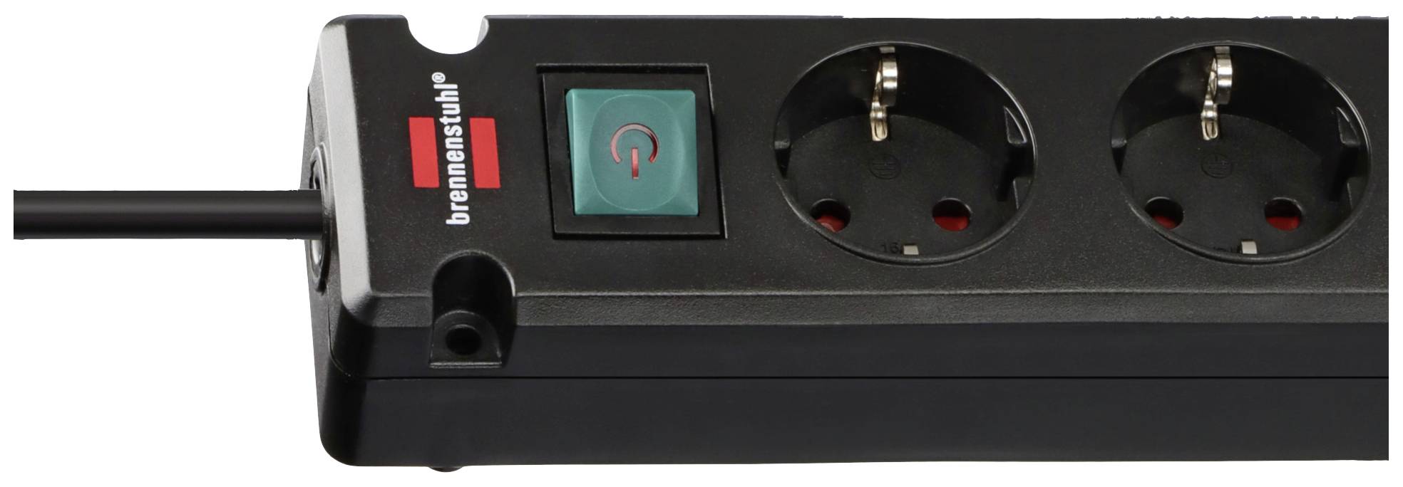 Brennenstuhl 1150660415 Steckdosenleiste mit Schalter Schwarz Schutzkontakt 1St.