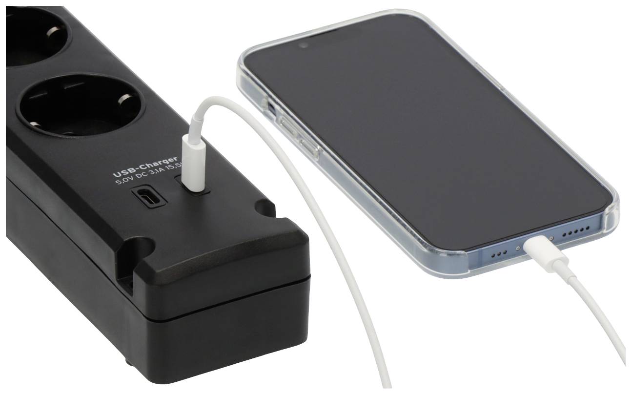 Brennenstuhl 1150660415 Steckdosenleiste mit Schalter Schwarz Schutzkontakt 1 St.