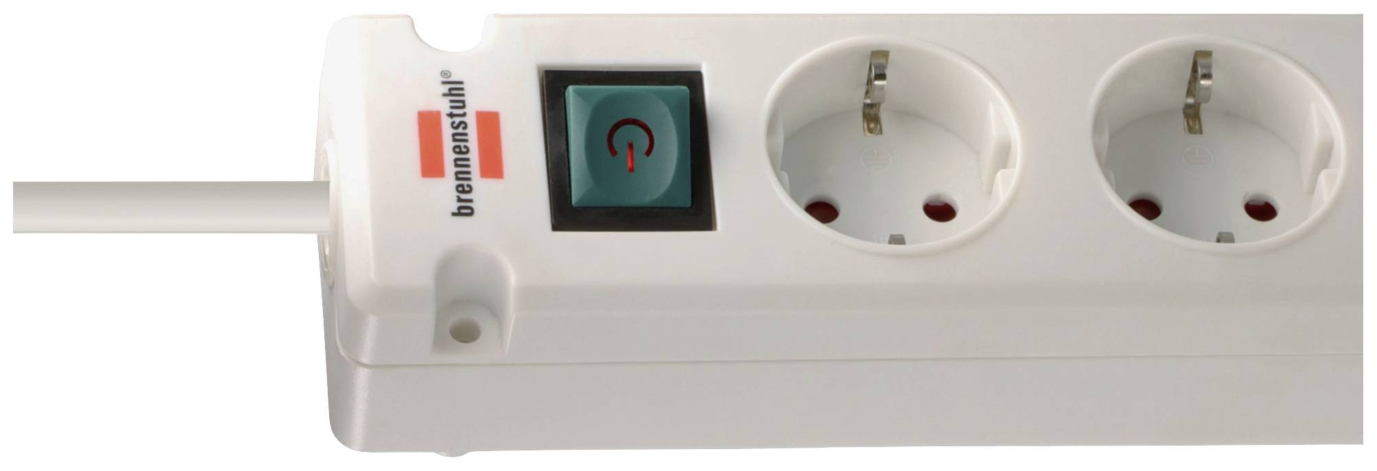Brennenstuhl 1150660425 Steckdosenleiste mit Schalter Weiß Schutzkontakt 1St.