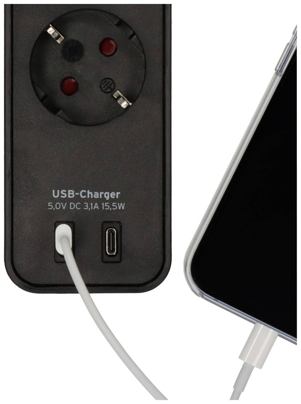 Brennenstuhl 1153240106 Steckdosenleiste mit Schalter Schwarz Schutzkontakt 1St.