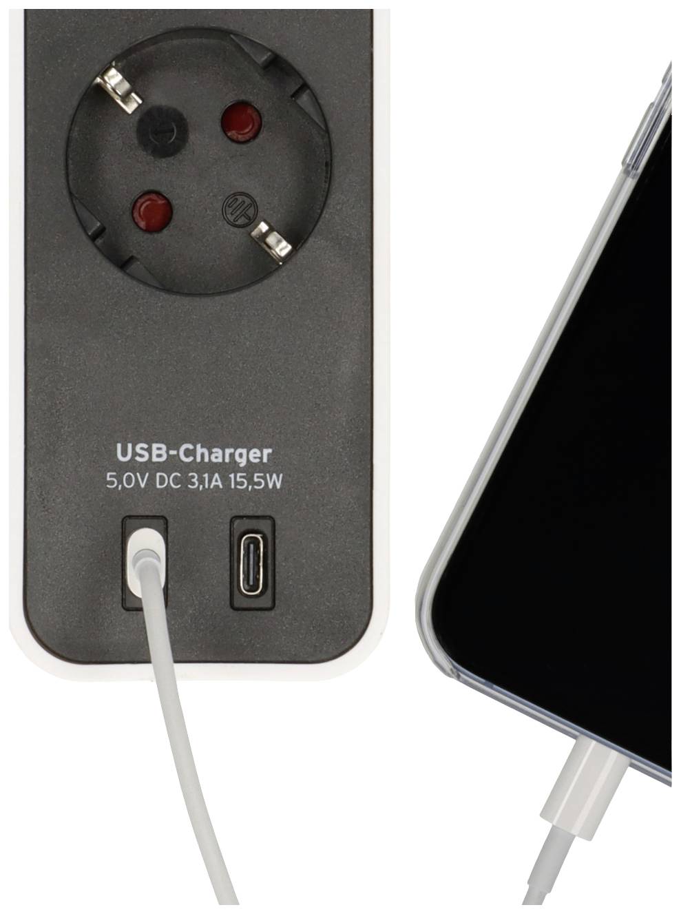 Brennenstuhl 1153240126 Steckdosenleiste mit Schalter Weiß Schutzkontakt 1 St.