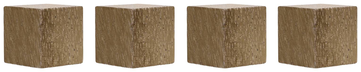 magnetoplan Magnet Cube (L x B x H) 20 x 20 x 20 mm Walnuss 4 St. 1665351