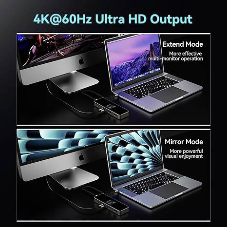 Dockcase USB-C® Dockingstation Universal integriertes Display, inkl. Ladefunktion, USB-C® Power Del