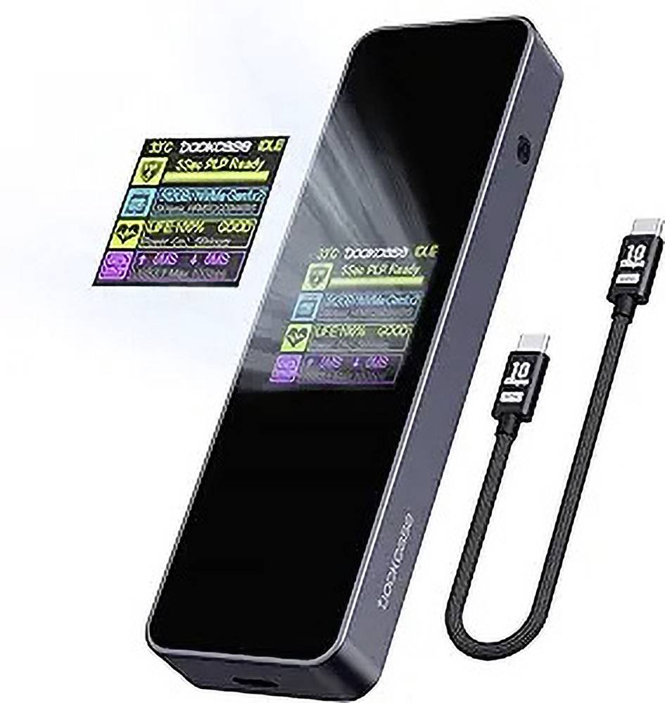 Dockcase 5s PLP Smart M.2 SSD-Gehäuse USB-C® (USB 3.2 Gen 2) 10 GBit/s M.2 PCIe NVMe 2230, 2242, 22