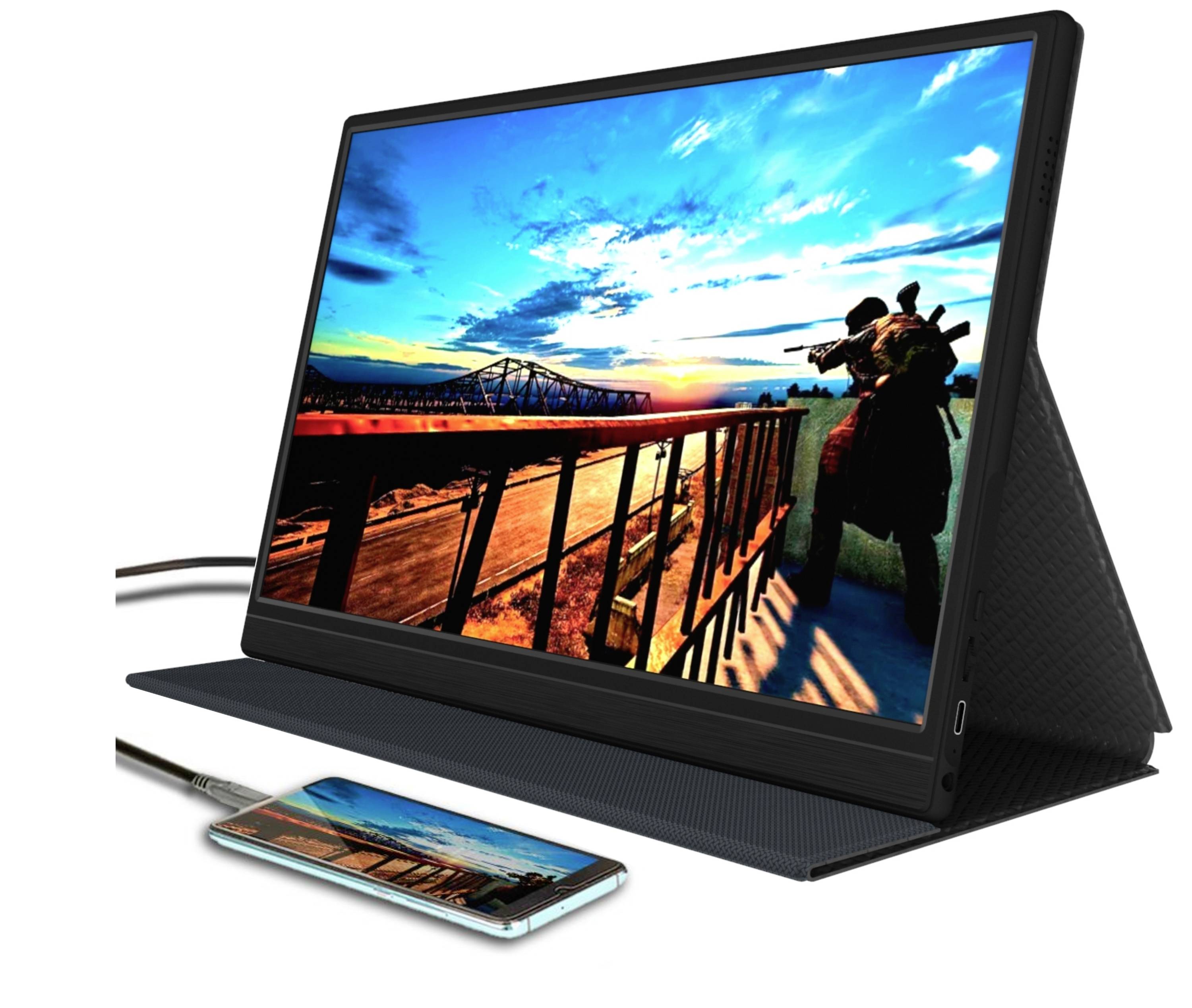 Denver PMO-15601 LED-Monitor EEK C (A - G) 39.6 cm (15.6 Zoll) 1920 x 1080 Pixel 16:9 USB-C®, Mini HDMI™, Kopfhörer-Buchse IPS LED