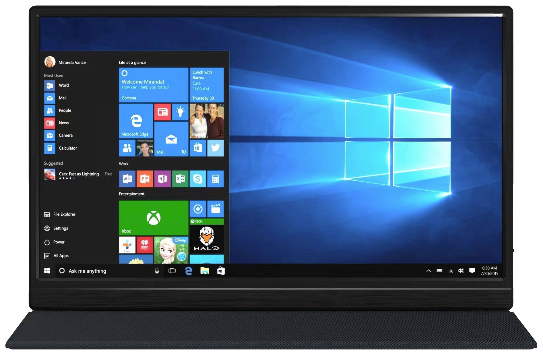 Denver PMO-15601 LED-Monitor EEK C (A - G) 39.6 cm (15.6 Zoll) 1920 x 1080 Pixel 16:9 USB-C®, Mini HDMI™, Kopfhörer-Buchse IPS LED