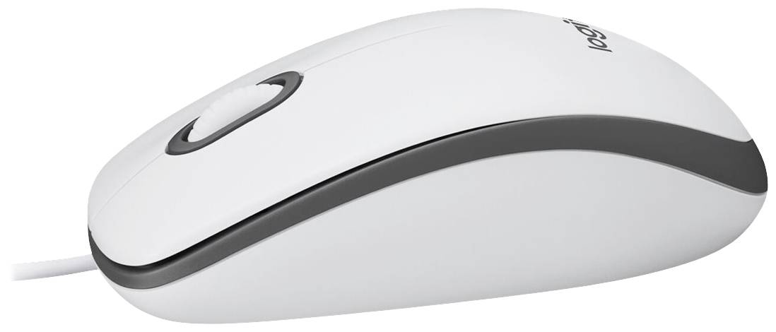 Logitech M100 Maus Kabelgebunden Optisch Weiß 3 Tasten 1000 dpi