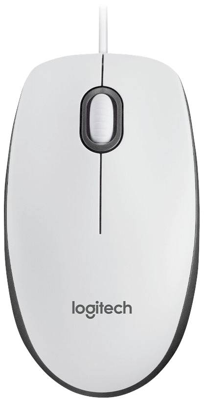 Logitech M100 Maus Kabelgebunden Optisch Weiß 3 Tasten 1000 dpi