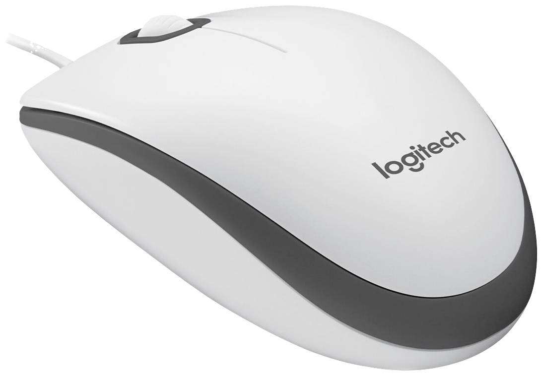 Logitech M100 Maus Kabelgebunden Optisch Weiß 3 Tasten 1000 dpi