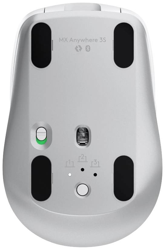 Logitech MX Anywhere 3S Maus Funk Optisch Hellgrau 6 Tasten 8000 dpi