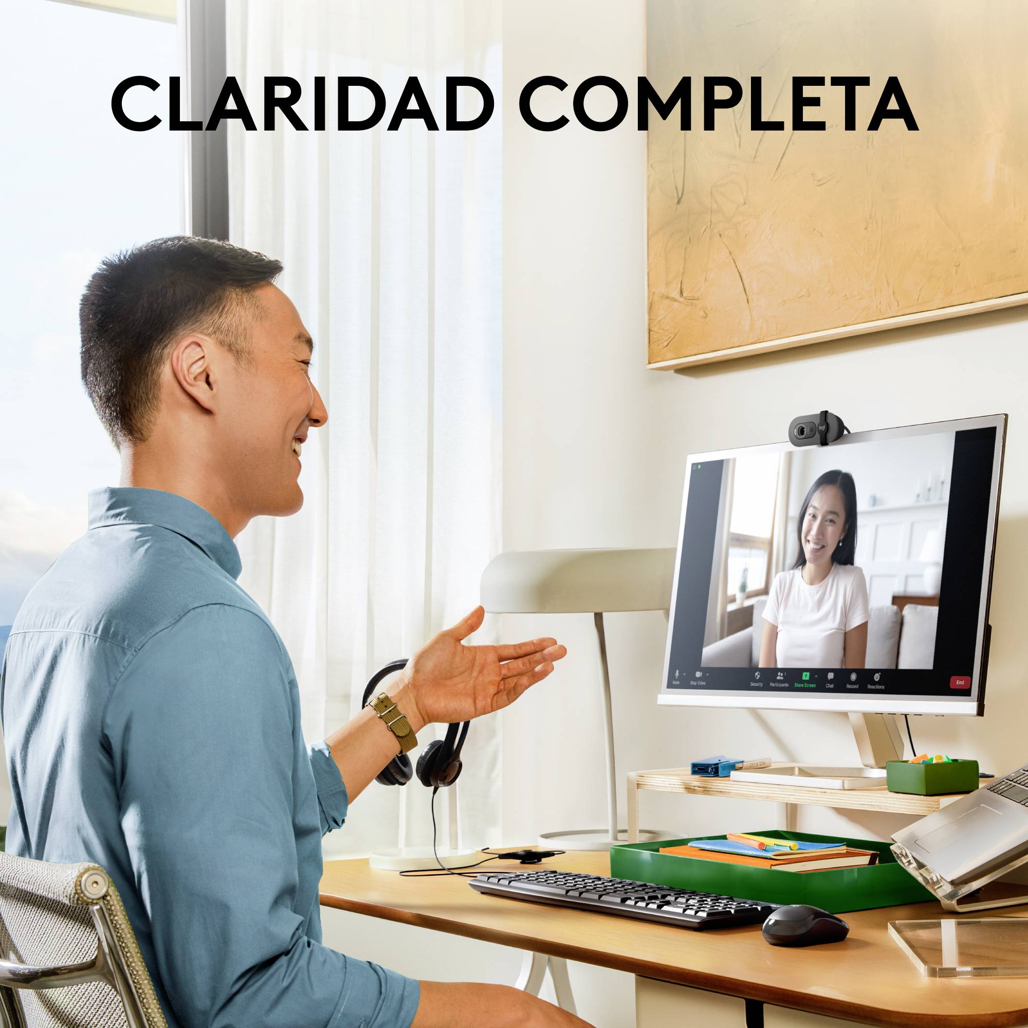 Logitech Brio 100 Full HD-Webcam 1920 x 1080 Pixel Klemm-Halterung