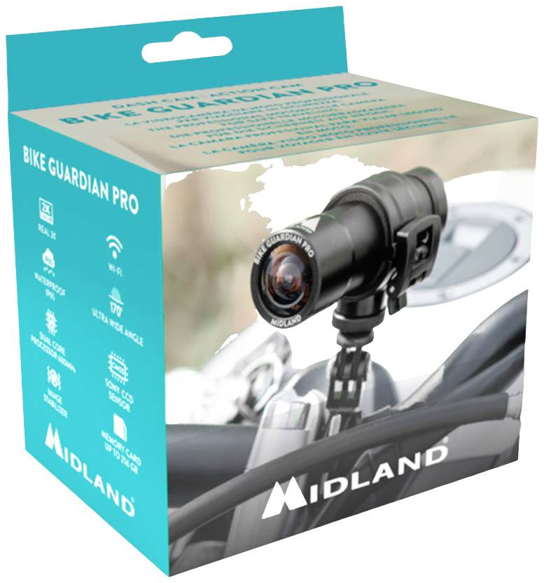 Midland Bike Guardian Pro Dashcam Blickwinkel horizontal max.=170° Akku, Dual-Kamera