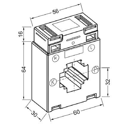Celsa EAST315 400/1A 5VA Kl. 0.5 70017-4241-0500 Aufsteckstromwandler Primärstrom 400A Sekundärstrom 1A Leiterdurchführung