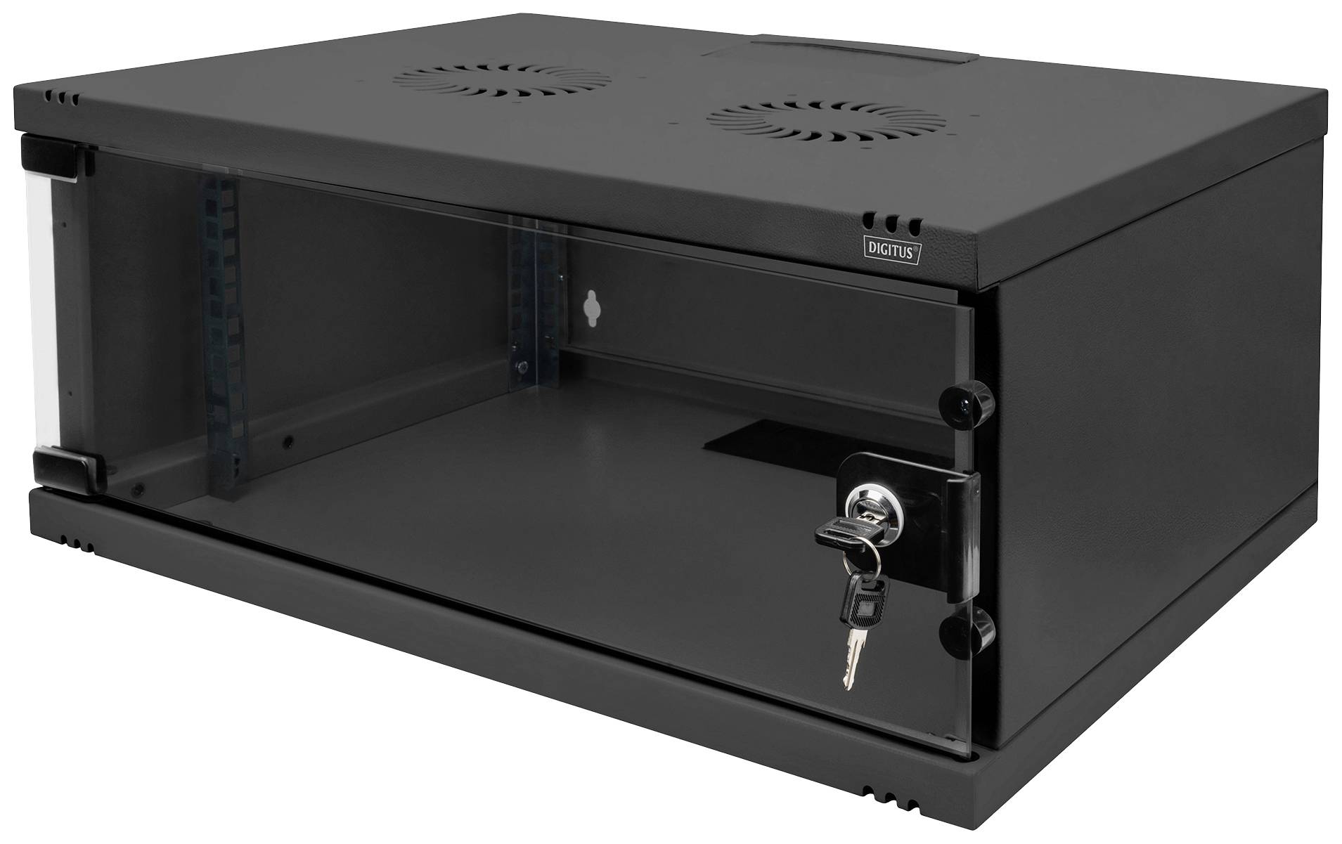 Digitus DN-38011 19 Zoll Wandgehäuse (B x H x T) 540 x 241 x 400mm 4 HE Schwarz (RAL 9005), Schwarz