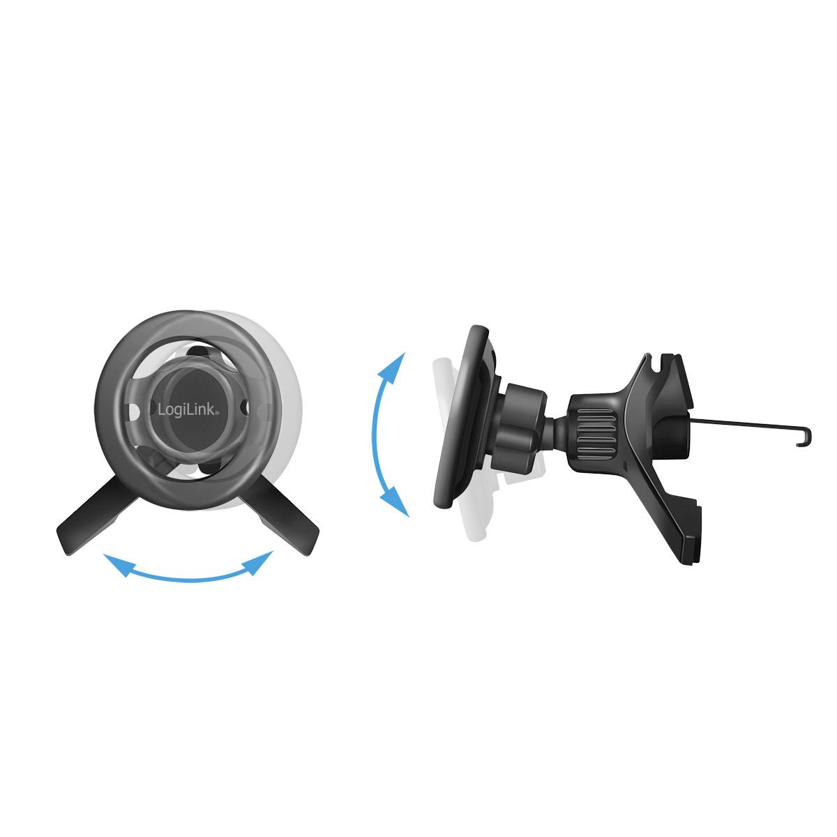 LogiLink AA0167 Lüftungsgitter Handy-Kfz-Halterung 360° drehbar, Magnetbefestigung