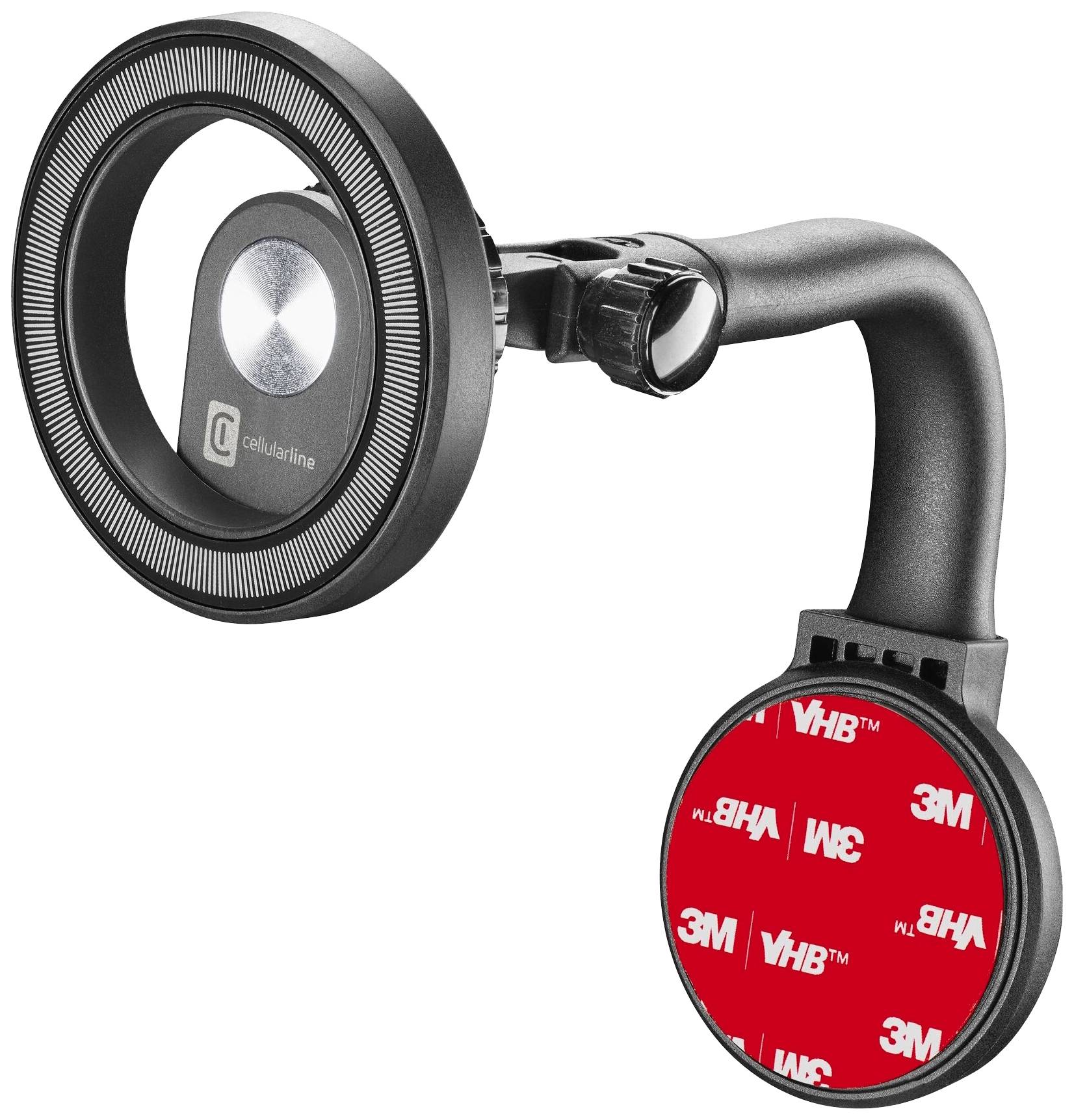 Cellularline MAGSFHOLDERSCREENK Klebepad Handy-Kfz-Halterung 360° drehbar, Magnetbefestigung