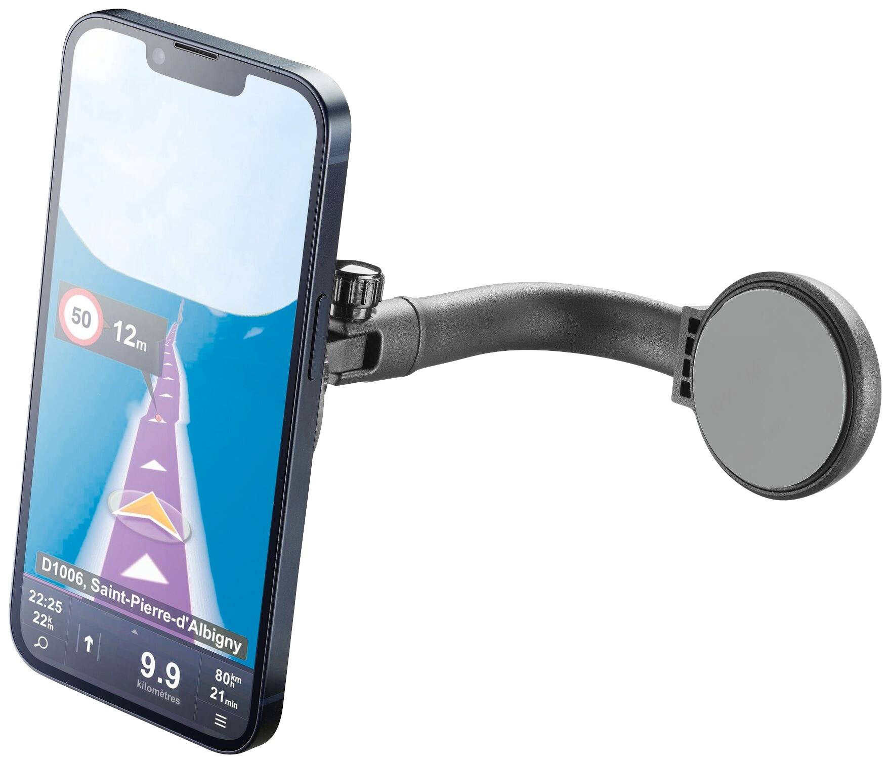 Cellularline MAGSFHOLDERSCREENK Klebepad Handy-Kfz-Halterung 360° drehbar, Magnetbefestigung