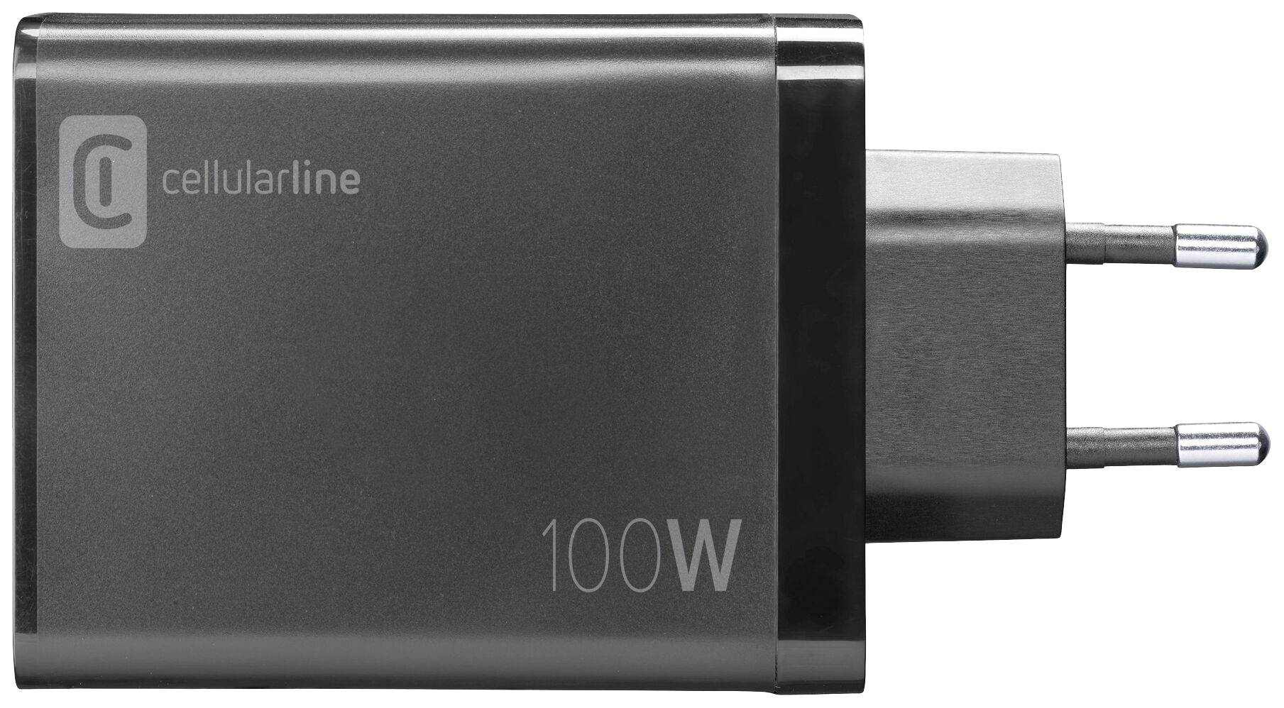 Cellularline ACHUSBGAN4WAL100WK Handy Ladegerät mit Schnellladefunktion Schwarz