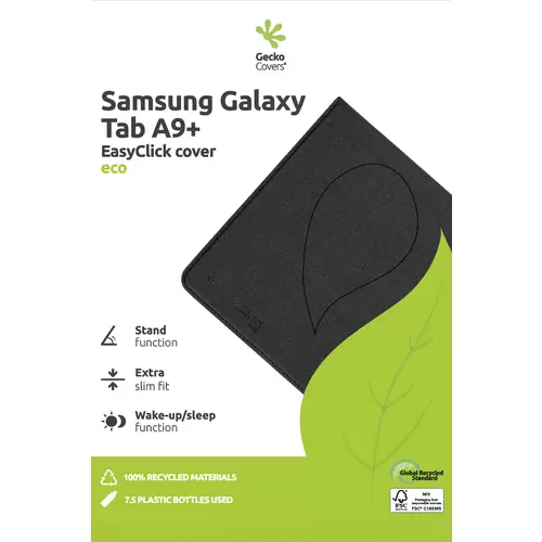 Gecko Covers V11T73C1 iPad Cover / Tasche Samsung Galaxy Tab A9+ 27,9 cm (11") Back Cover Schwarz Gecko Covers V11T73C1 iPad Cover / Tasche Samsung Galaxy Tab A9+ 27,9 cm (11") Back Cover Schwarz