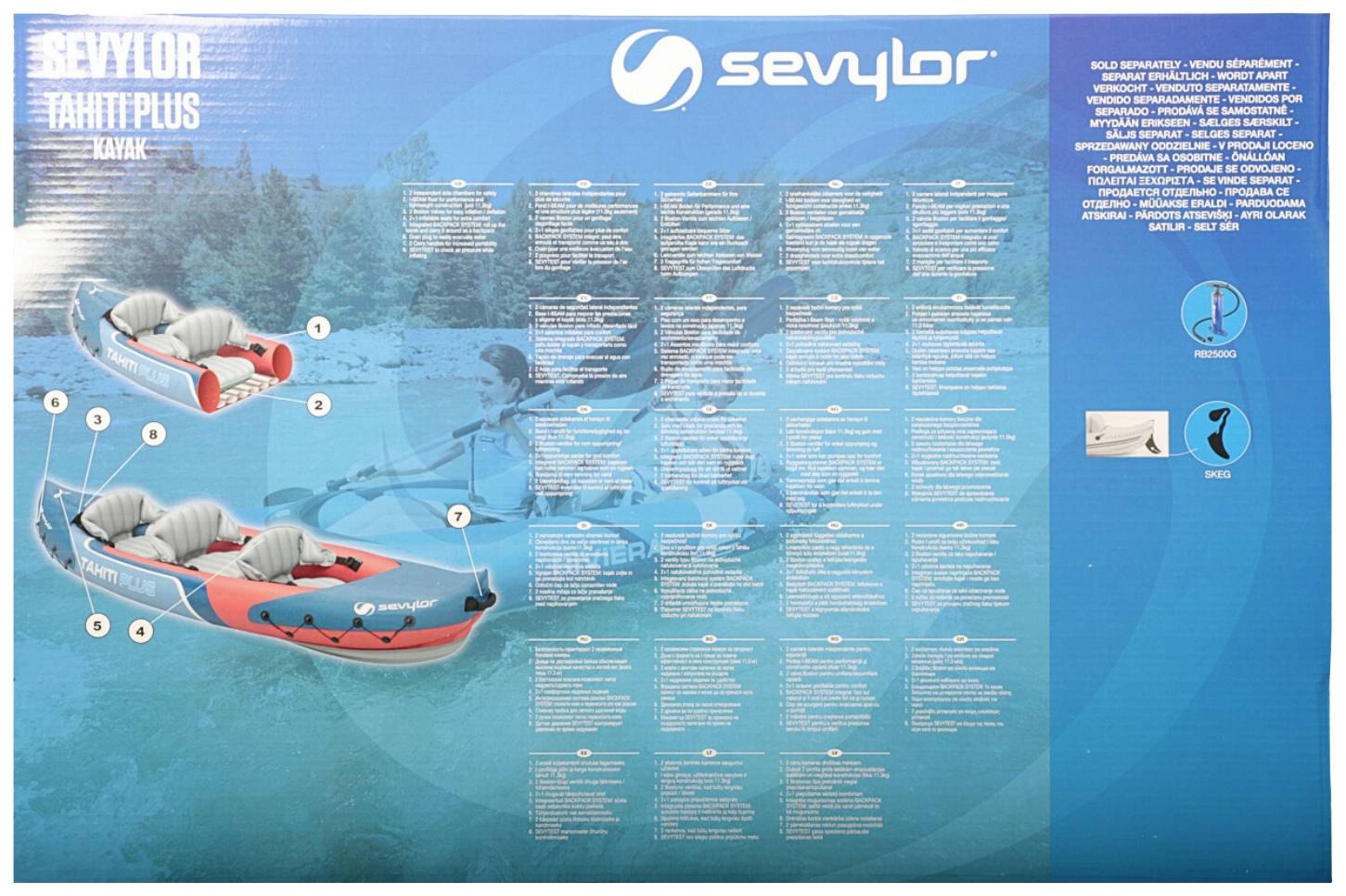 Sevylor Tahiti Plus 2 1P aufblasbares Kajak 2055165