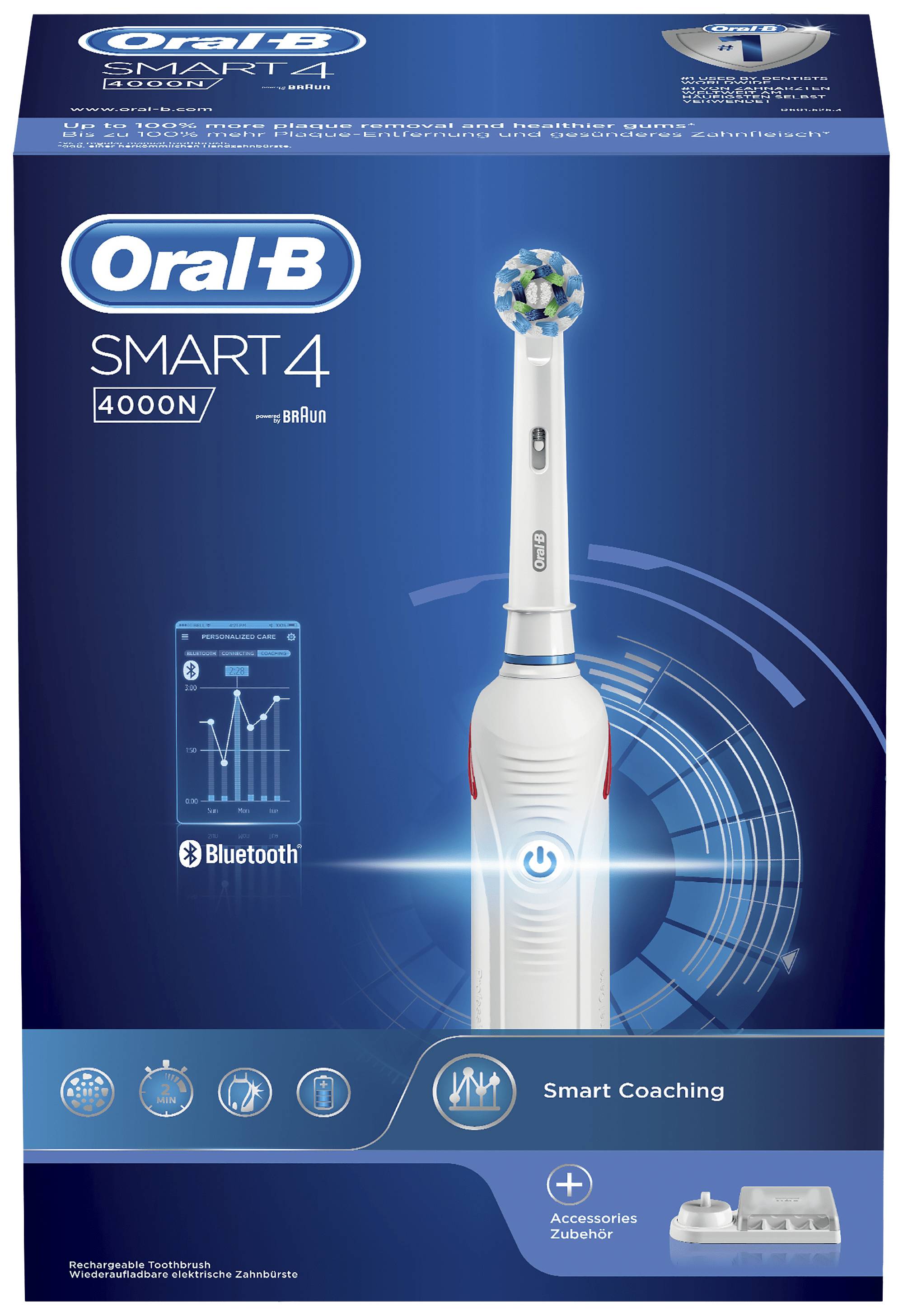 Oral-B Smart 4 4000N 80314186 Elektrische Zahnbürste Rotierend/Oszilierend/Pulsieren Weiß