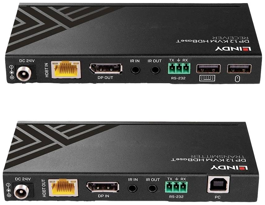 LINDY 39385 1 Port KVM-Extender DisplayPort® 3840 x 2160 Pixel, 1920 x 1080 Pixel