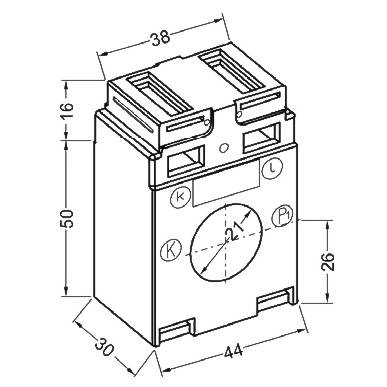 Celsa EASTR21 100/1A 1VA Kl. 0.5 70017-4224 Aufsteckstromwandler Primärstrom 100A Sekundärstrom 1A Leiterdurchführung Ø:21mm 1St.